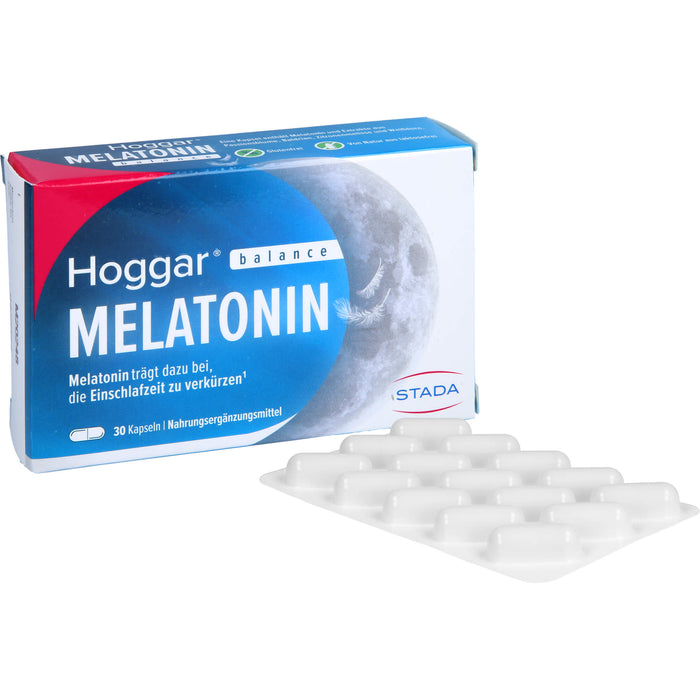 Hoggar balance Melatonin Kapseln zum Verkürzen der Einschlafzeit, 30 St. Kapseln