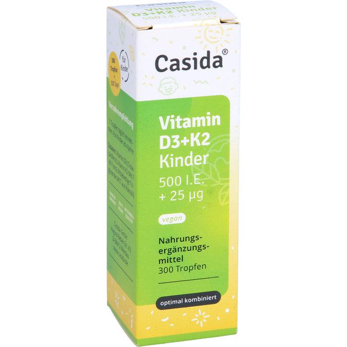Casida Vitamin D3 + K2 Kinder vegan Tropfen, 10 ml Lösung