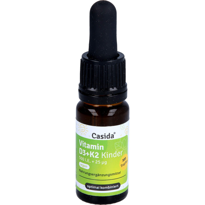 Casida Vitamin D3 + K2 Kinder vegan Tropfen, 10 ml Lösung