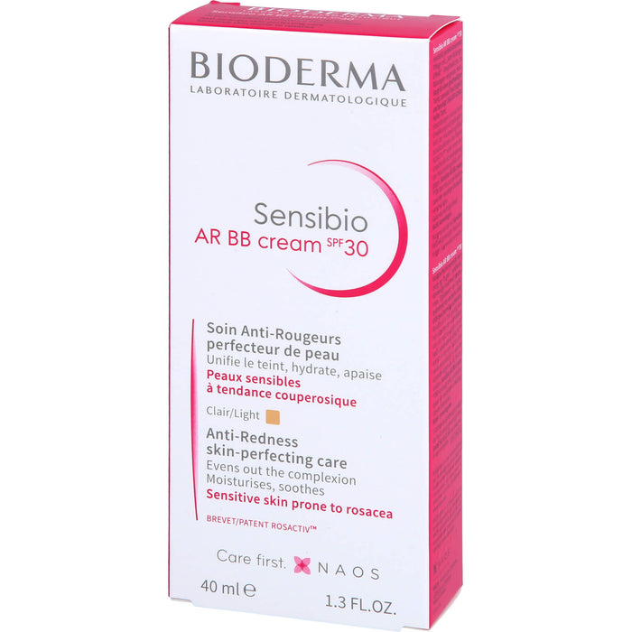 BIODERMA Sensibio AR BB Cream LSF 30 getönt bei empfindlicher, zu Rötungen neigender Haut, 40 ml Creme