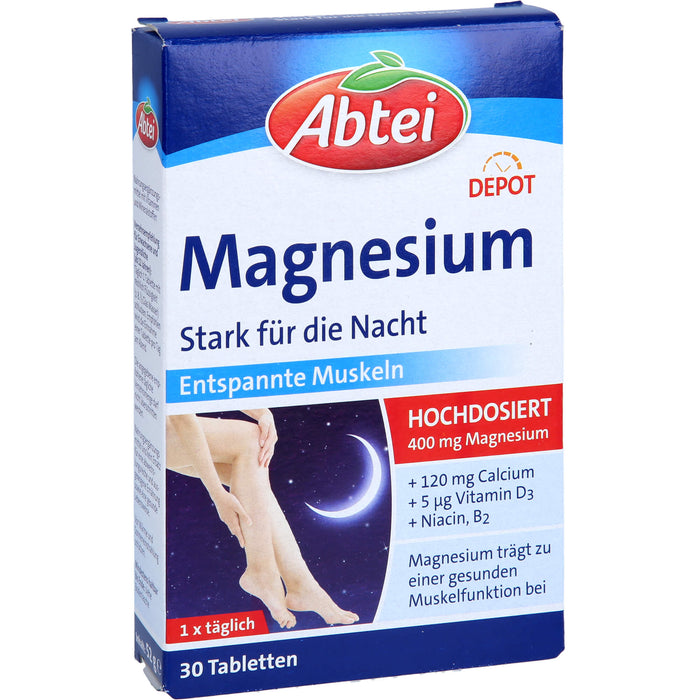 Abtei Magnesium Stark für die Nacht Depot Tabletten für entspannte Muskeln, 30 St. Tabletten