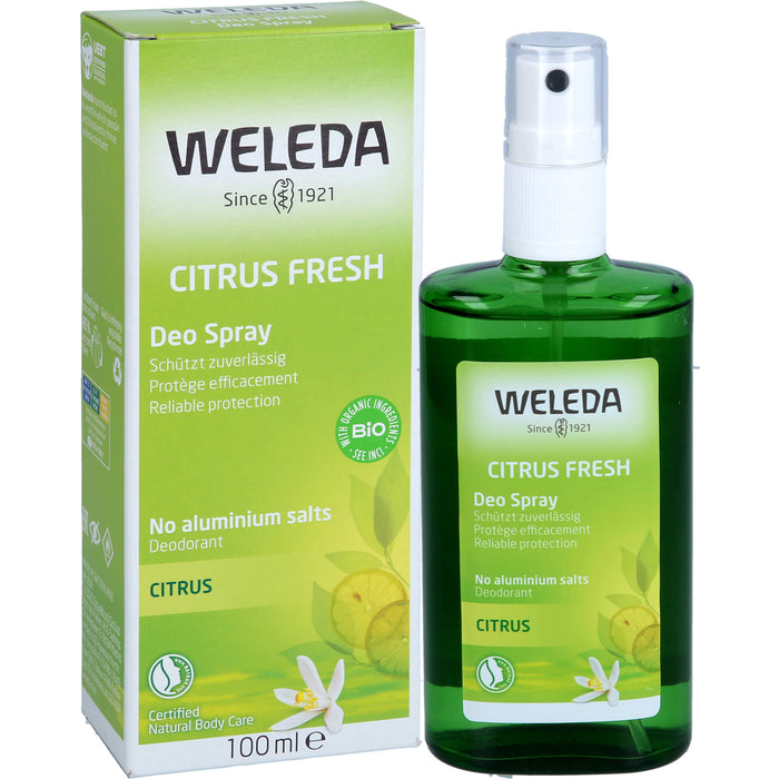 WELEDA Citrus Fresh Deo Spray, 100 ml Lösung