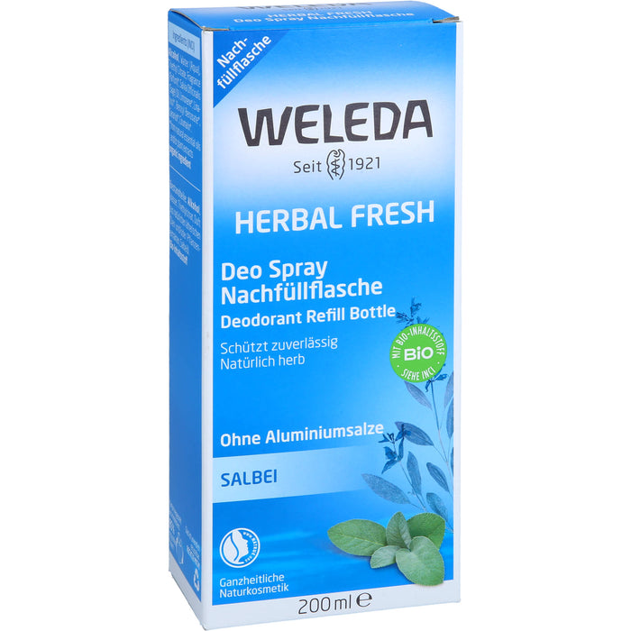 WELEDA Deodorant Nachfüllflasche Salbei ohne Aluminiumsalze, 200 ml Lösung