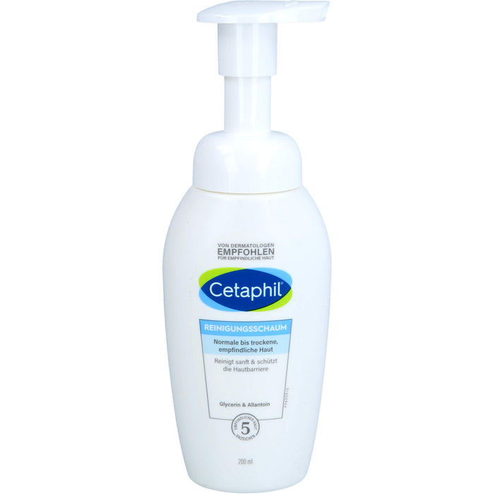 Cetaphil Reinigungsschaum für normale bis trockene, empfindliche Haut, 200 ml Lösung