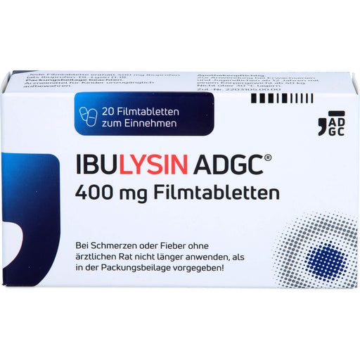 ADGC IbuLysin 400 mg Filmtabletten bei Schmerzen oder Fieber, 20 St. Tabletten