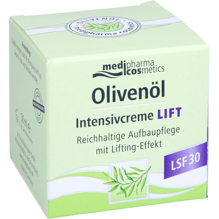 Medipharma Cosmetics Olivenöl Intensivcreme Lift LSF 30, 50 ml Creme