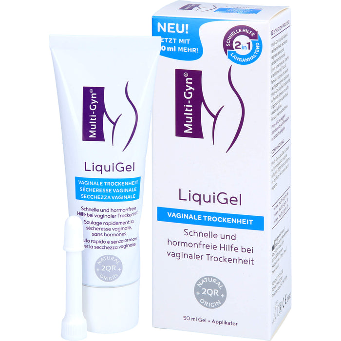 Multi-Gyn LiquiGel zur sofortigen Linderung bei vaginaler Trockenheit, Schmerzen, Juckreiz oder Reizungen, 50 ml Gel