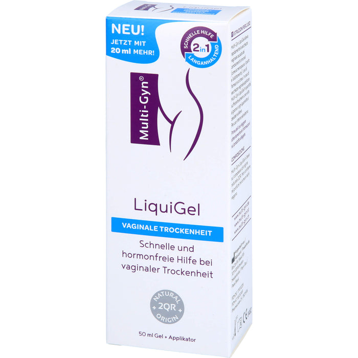 Multi-Gyn LiquiGel zur sofortigen Linderung bei vaginaler Trockenheit, Schmerzen, Juckreiz oder Reizungen, 50 ml Gel