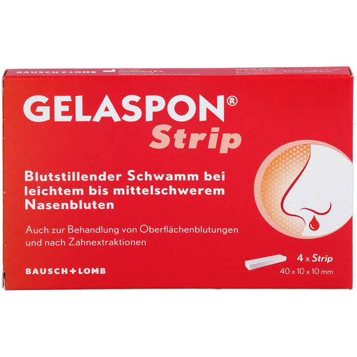 Gelaspon Strip 40 x 10 x 10 mm Gelatineschwamm zur schnellen Blutstillung und Wundversorgung, 1 St. Packung