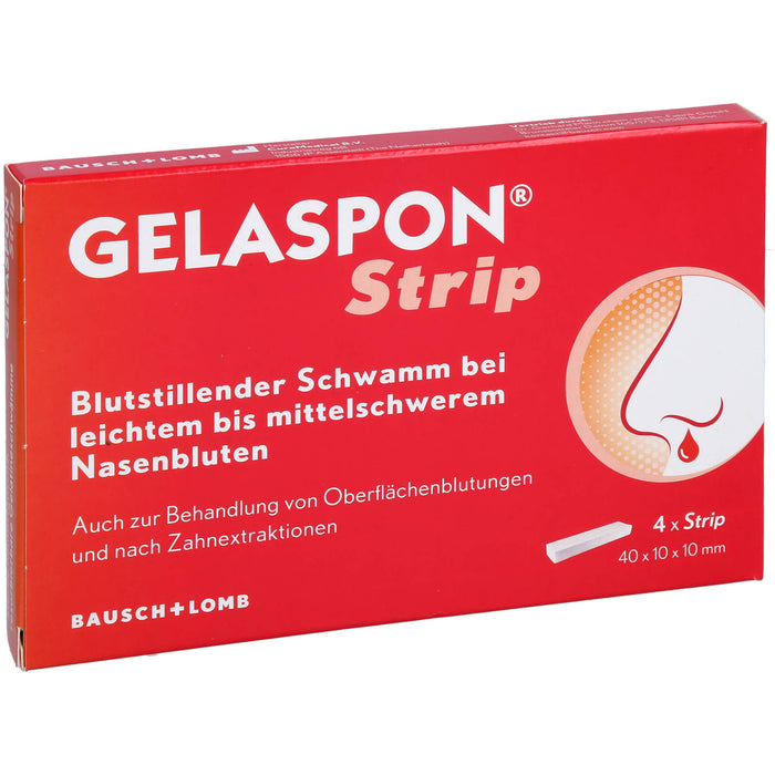 Gelaspon Strip 40 x 10 x 10 mm Gelatineschwamm zur schnellen Blutstillung und Wundversorgung, 1 St. Packung