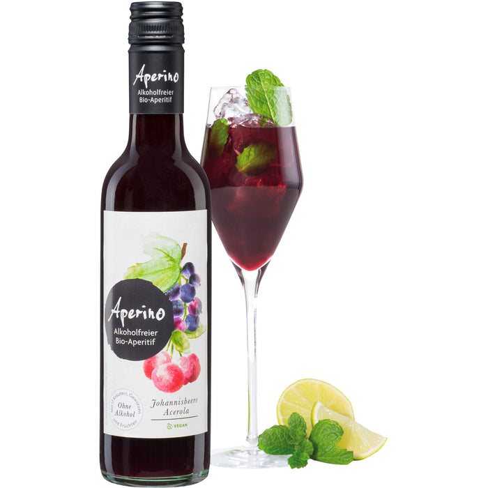 Salus Aperino Johannisbeere-Acerola alkoholfreier Bio-Aperitif, 370 ml Lösung