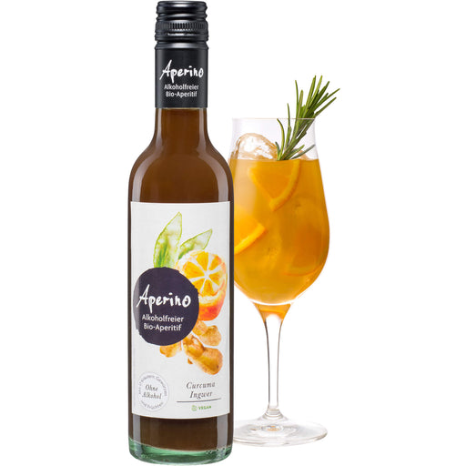 Salus Aperino Curcuma-Ingwer alkoholfreier Bio-Aperitif, 370 ml Lösung