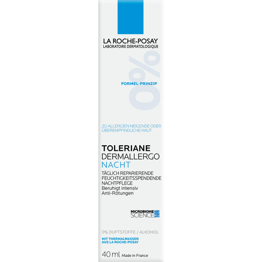 La Roche-Posay Toleriane Dermallergo Nacht täglich reparierende, feuchtigkeitsspendende Nachtpflege, 40 ml Creme