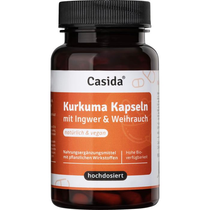 Casida Kurkuma Kapseln mit Ingwer und Weihrauch, 90 St. Kapseln