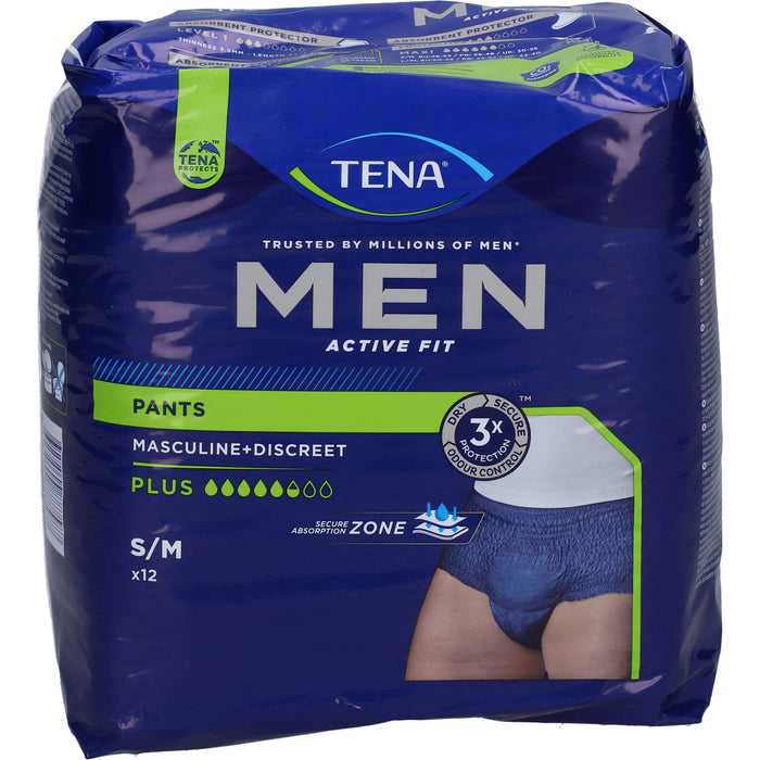 TENA Men Act.Fit Inkontinenz Pants Plus S/M blau, 12 St