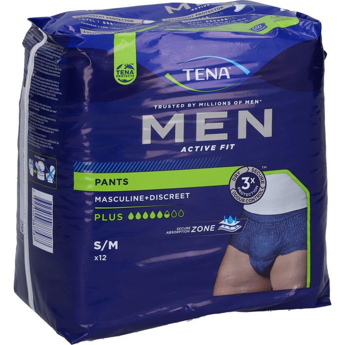 TENA Men Act.Fit Inkontinenz Pants Plus S/M blau, 12 St