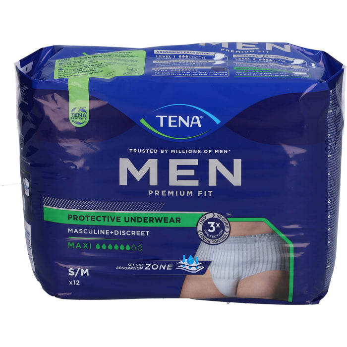 TENA Men Premium Fit Inkontinenz Pants Maxi S/M, 12 St