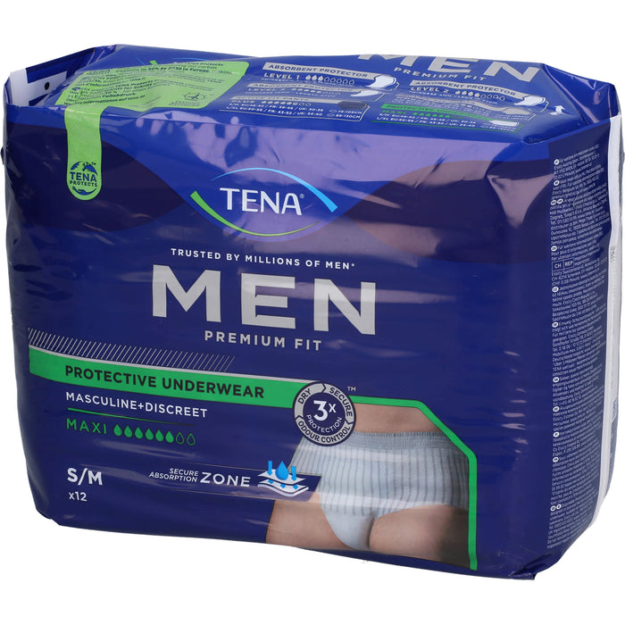 TENA Men Premium Fit Inkontinenz Pants Maxi S/M, 12 St