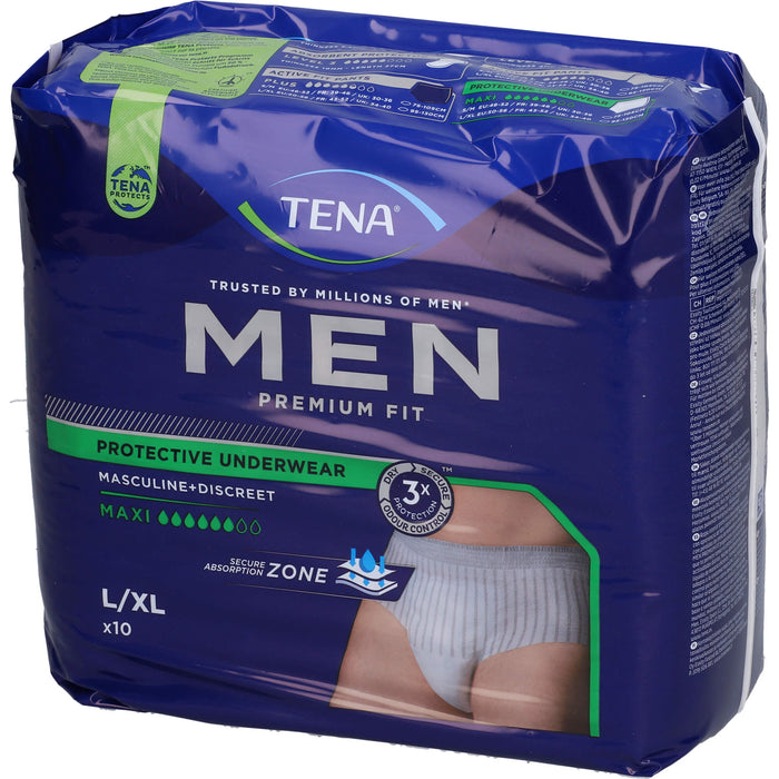 TENA Men Premium Fit Inkontinenz Pants Maxi L/XL, 10 St