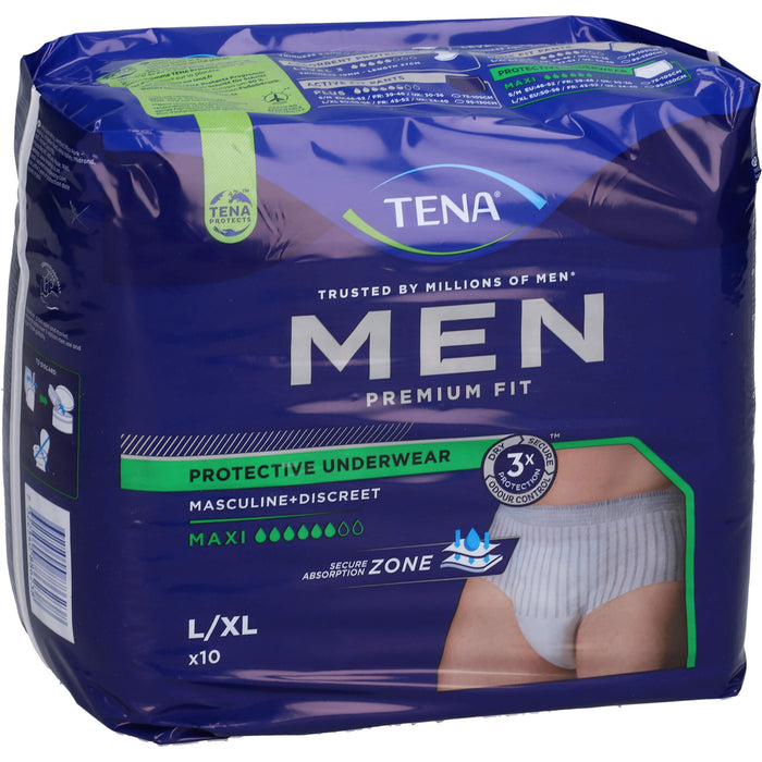 TENA Men Premium Fit Inkontinenz Pants Maxi L/XL, 10 St