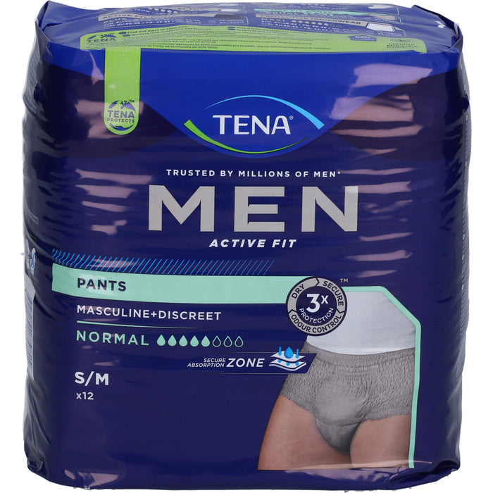 TENA Men Act.Fit Inkontinenz Pants Norm. S/M grau, 12 St. Pants
