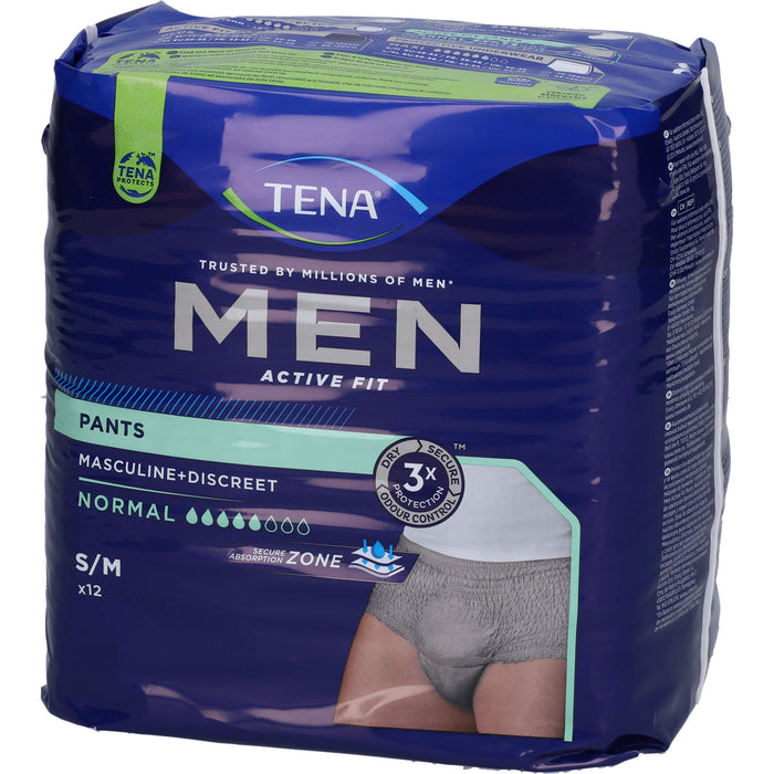 TENA Men Act.Fit Inkontinenz Pants Norm. S/M grau, 12 St