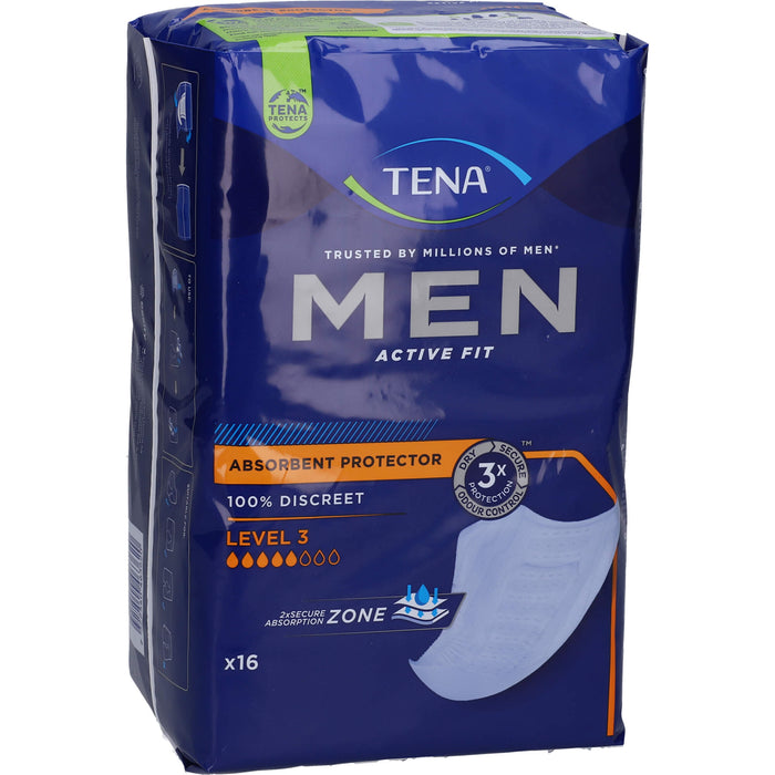 TENA Men Active Fit Level 3 Inkontinenzeinlagen, 16 St. Einlagen