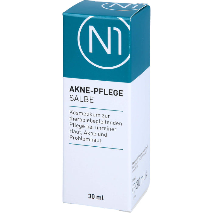 N1 Akne Pflege Salbe verfeinert das Hautbild & hilft Unreinheiten vorzubeugen, 30 ml Salbe