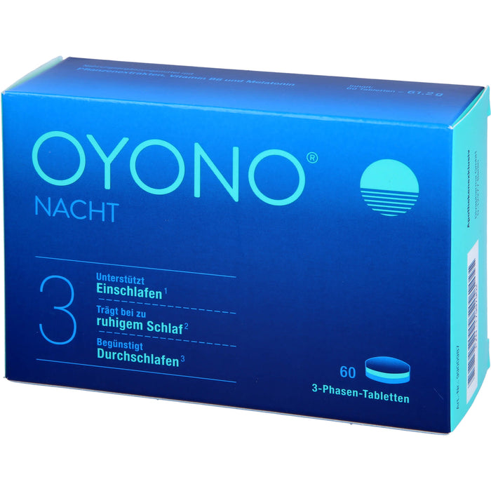 OYONO Nacht Tabletten mit 1 mg Melatonin, Baldrian und Zitronenmelisse, 60 St. Tabletten