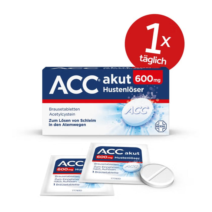 ACC akut 600 mg Hustenlöser Brausetabletten, 20 pcs. Tablets