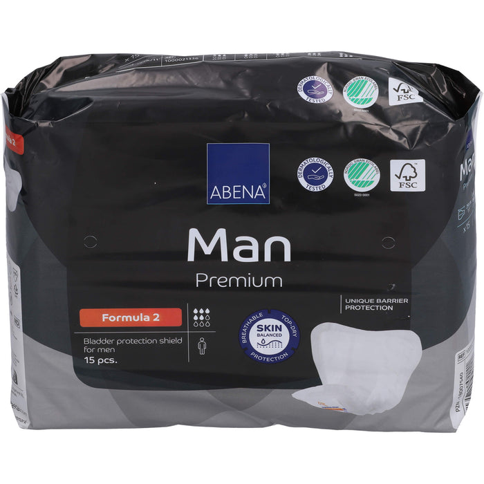 ABENA Man Premium Formula 2 Inkontinenzeinlagen, 15 St. Einlagen