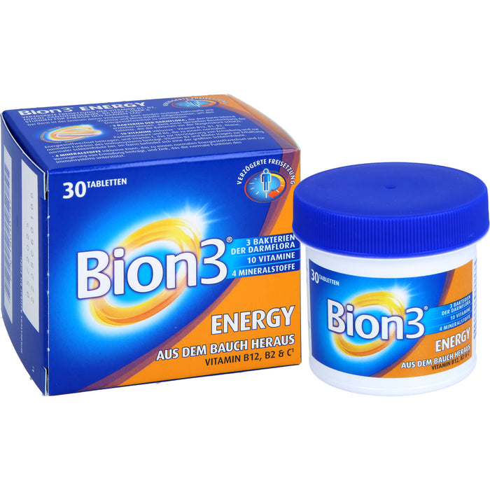 Bion3 Energy Tabletten zur Darm- & Energieunterstützung, 30 St. Tabletten