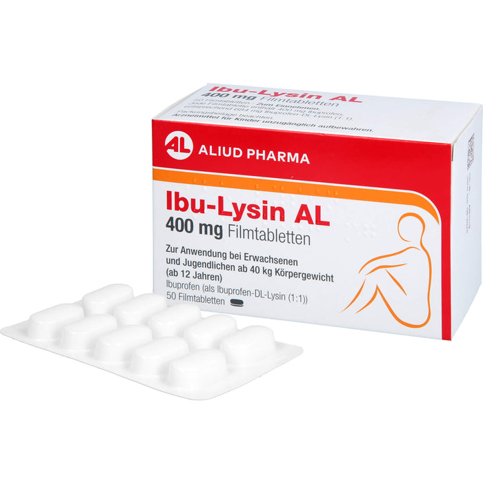 Ibu-Lysin AL 400 mg Filmtabletten bei akuten Schmerzen, 50 St. Tabletten