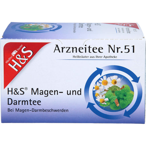 H&S Arzneitee Nr. 51 Magen- und Darmtee bei Magen-Darmbeschwerden, 20 St. Beutel