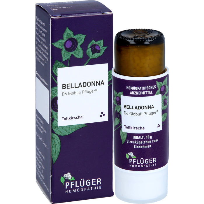 Pflüger Belladonna D6 Globuli Dosierspender, 10 g Globuli