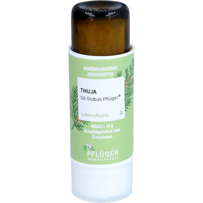 Pflüger Thuja D6 Globuli Dosierspender, 10 g Globuli