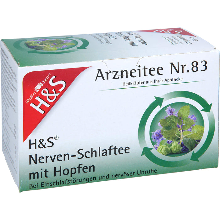 H&S Arzneitee Nr.83 Nerven- und Schlaftee mit Hopfen, 20 St. Beutel