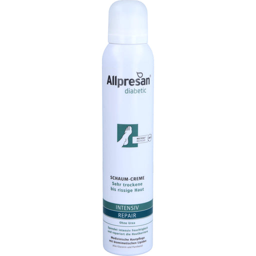 Allpresan diabetic Intensiv & Repair Schaum-Creme ohne Urea für sehr trockene Haut, 200 ml Creme