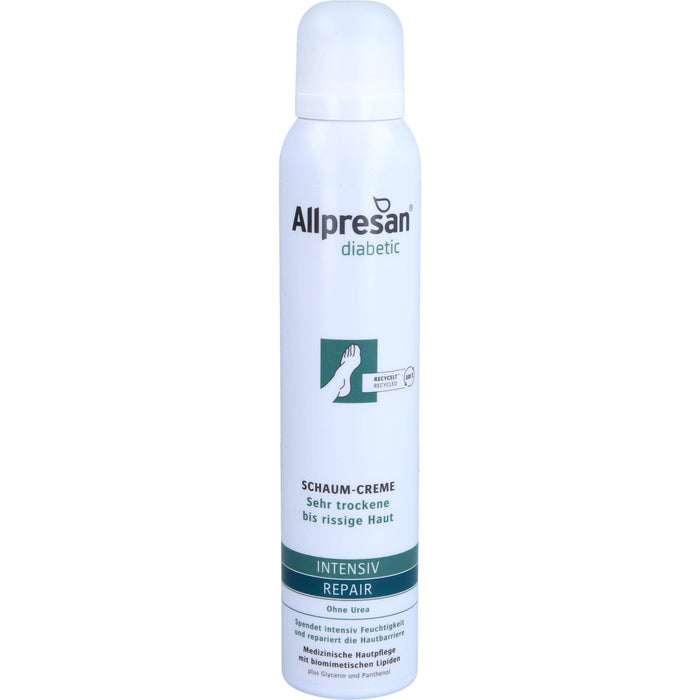 Allpresan diabetic Intensiv & Repair Schaum-Creme ohne Urea für sehr trockene Haut, 200 ml Creme