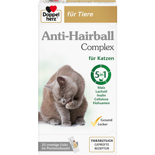 Doppelherz für Tiere Anti-Hairball Complex Beutel für Katzen, 25 St. Beutel