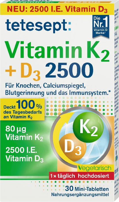 tetesept Vitamin K2 + D3 2500, 30 St TAB