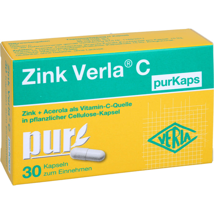 Zink Verla® C purKaps, Cellulose-Kapseln, 30 St KAP