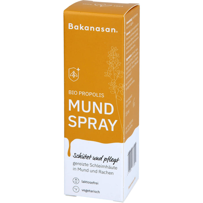 Bakanasan Bio Propolis Mundspray schützt und pflegt gereizte Schleimhäute, 15 ml Lösung