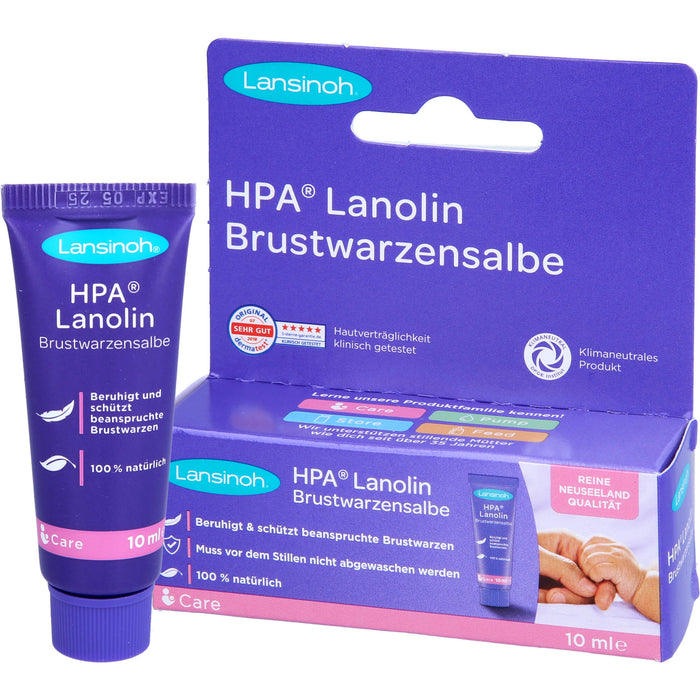 Lansinoh HPA Lanolin Brustwarzensalbe, 10 ml Salbe