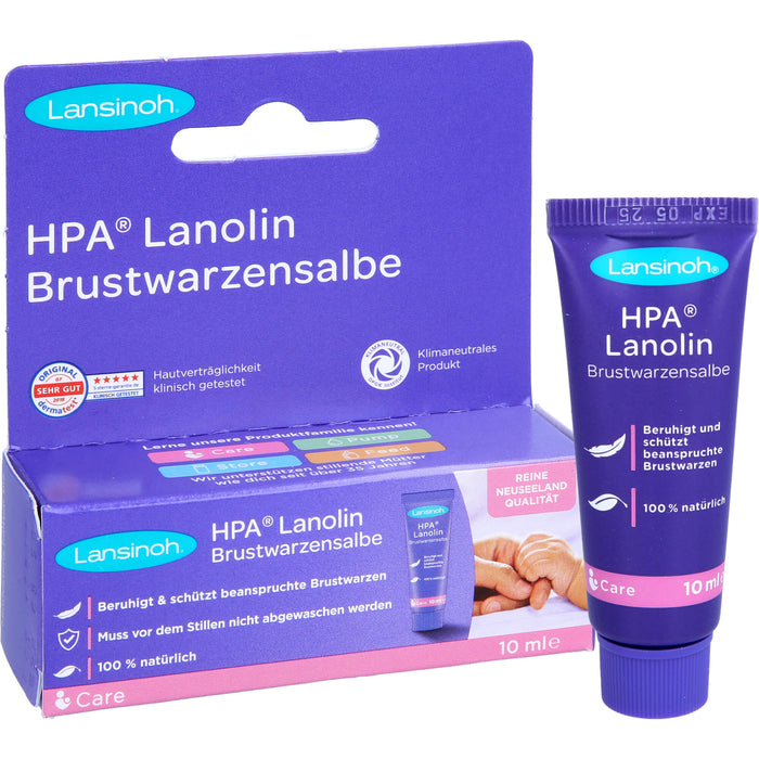 Lansinoh HPA Lanolin Brustwarzensalbe, 10 ml Salbe