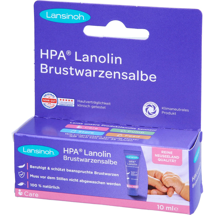 Lansinoh HPA Lanolin Brustwarzensalbe, 10 ml Salbe