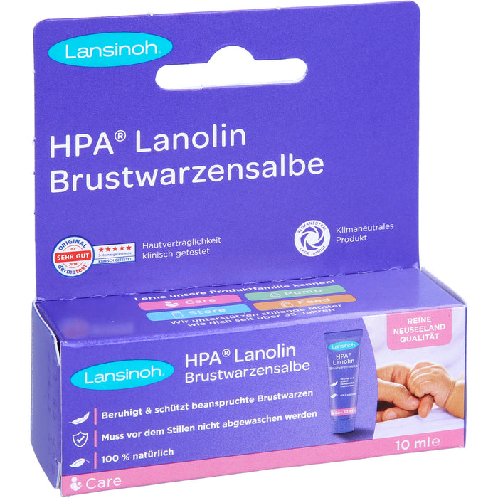 Lansinoh HPA Lanolin Brustwarzensalbe, 10 ml Salbe
