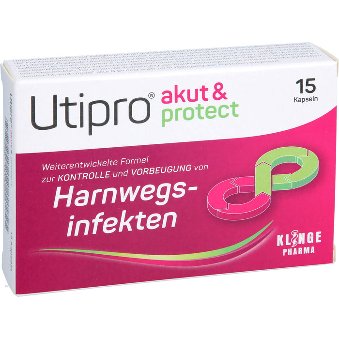 Utipro akut & protect Kapseln zur Kontrolle und Vorbeugung von Harnwegsinfekten, 15 St. Kapseln