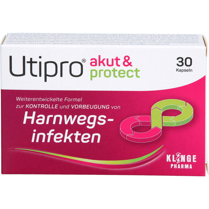 Utipro akut & protect Kapseln zur Kontrolle und Vorbeugung von Harnwegsinfekten, 30 St. Kapseln
