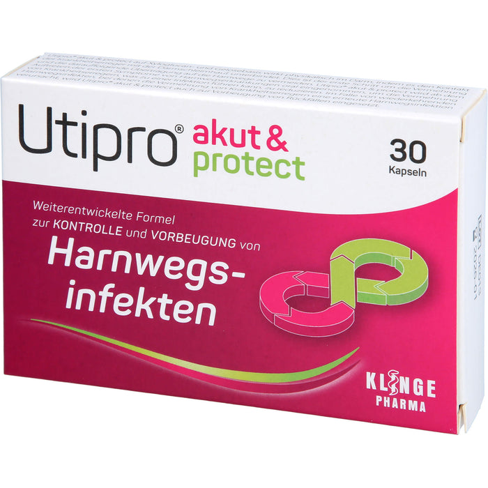 Utipro akut & protect Kapseln zur Kontrolle und Vorbeugung von Harnwegsinfekten, 30 St. Kapseln